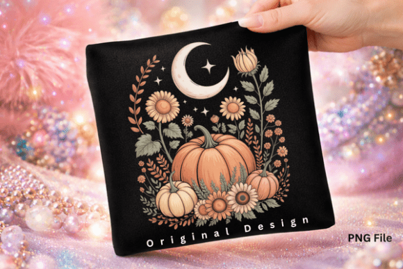 Download Celestial Boho Pumpkin Moon Fall PNG - Celestial boho Collection