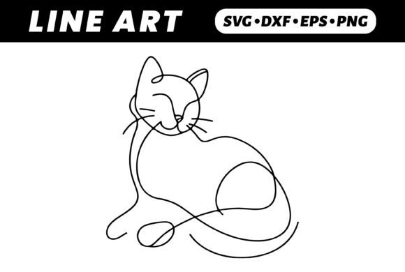 Download One-Line Cat Drawing: Simple Line Art - Simple Collection