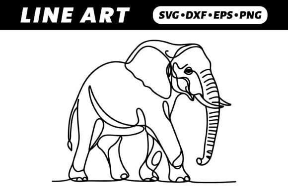 Download One-Line Elephant Drawing: Simple Art - Simple Collection