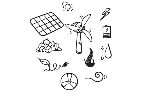 Download Doodle Simple Set of Energy - Simple Collection