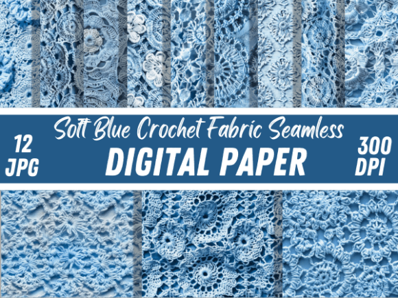 Download Soft Blue Crochet Fabric Textile Pattern - Textile Collection